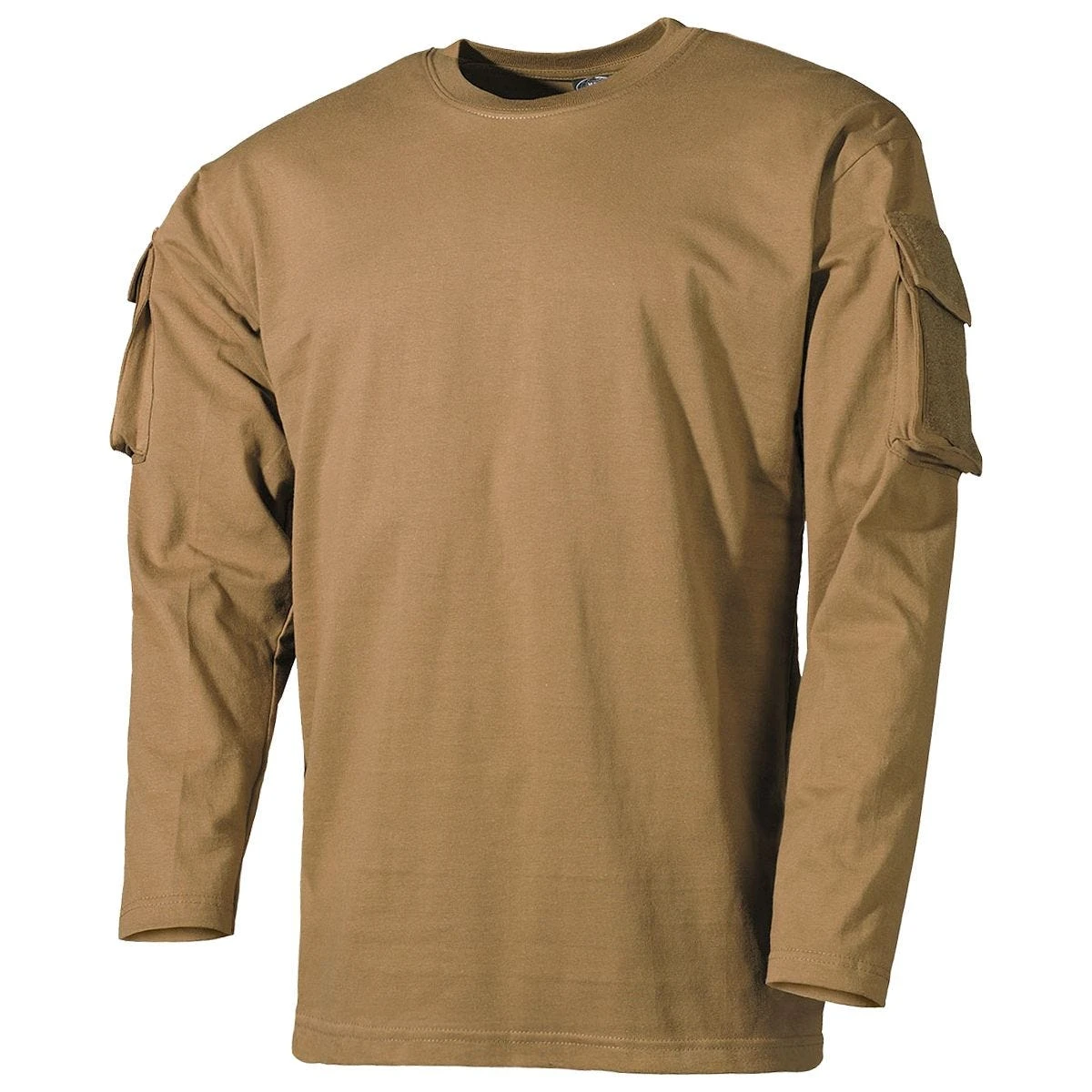 MFH US Long Sleeved T-Shirt With Sleeve Pockets Coyote 1 MFH US Long Sleeved T-Shirt With Sleeve Pockets Coyote