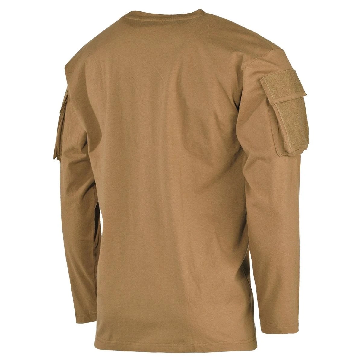 MFH US Long Sleeved T-Shirt With Sleeve Pockets Coyote 2 MFH US Long Sleeved T-Shirt With Sleeve Pockets Coyote - Image 2