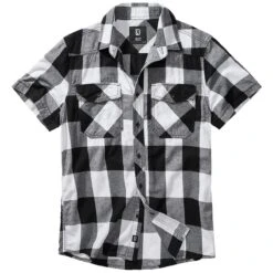 Brandit Half Sleeve Check Shirt White/Black