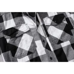 Brandit Half Sleeve Check Shirt White/Black -Condo Clothing Shop 4032 46 Brandit Half Sleeve Check Shirt WhiteBlack 03