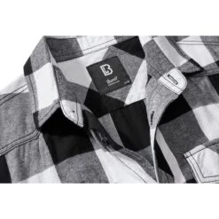Brandit Half Sleeve Check Shirt White/Black -Condo Clothing Shop 4032 46 Brandit Half Sleeve Check Shirt WhiteBlack 04