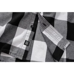 Brandit Half Sleeve Check Shirt White/Black -Condo Clothing Shop 4032 46 Brandit Half Sleeve Check Shirt WhiteBlack 05