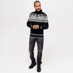 Brandit Troyer Norweger Pullover Black -Condo Clothing Shop 5029 2 Brandit Troyer Norweger Pullover Black 4 2