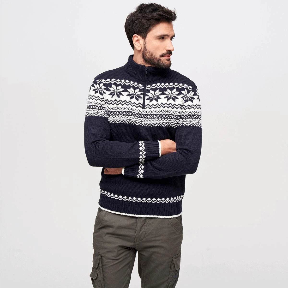 Brandit Troyer Norweger Pullover Navy 3 Brandit Troyer Norweger Pullover Navy - Image 3