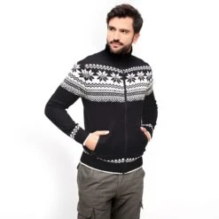 Brandit Cardigan Norweger Black -Condo Clothing Shop 5030 2 Brandit Cardigan Norweger Black 3 2