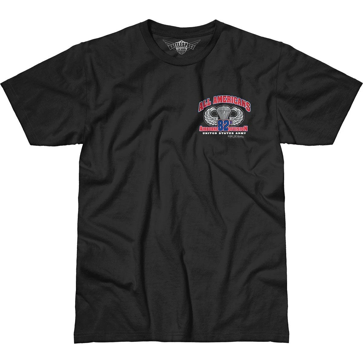7.62 Design Army 82nd Airborne All Americans Battlespace T-Shirt Black 2 7.62 Design Army 82nd Airborne All Americans Battlespace T-Shirt Black - Image 2