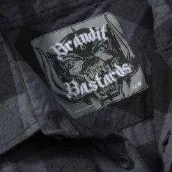 Brandit Motörhead Checkshirt Black-Gray 9 Brandit Motörhead Checkshirt Black-Gray -Condo Clothing Shop Brandit Motorhead Checkshirt Black Grey 3 2
