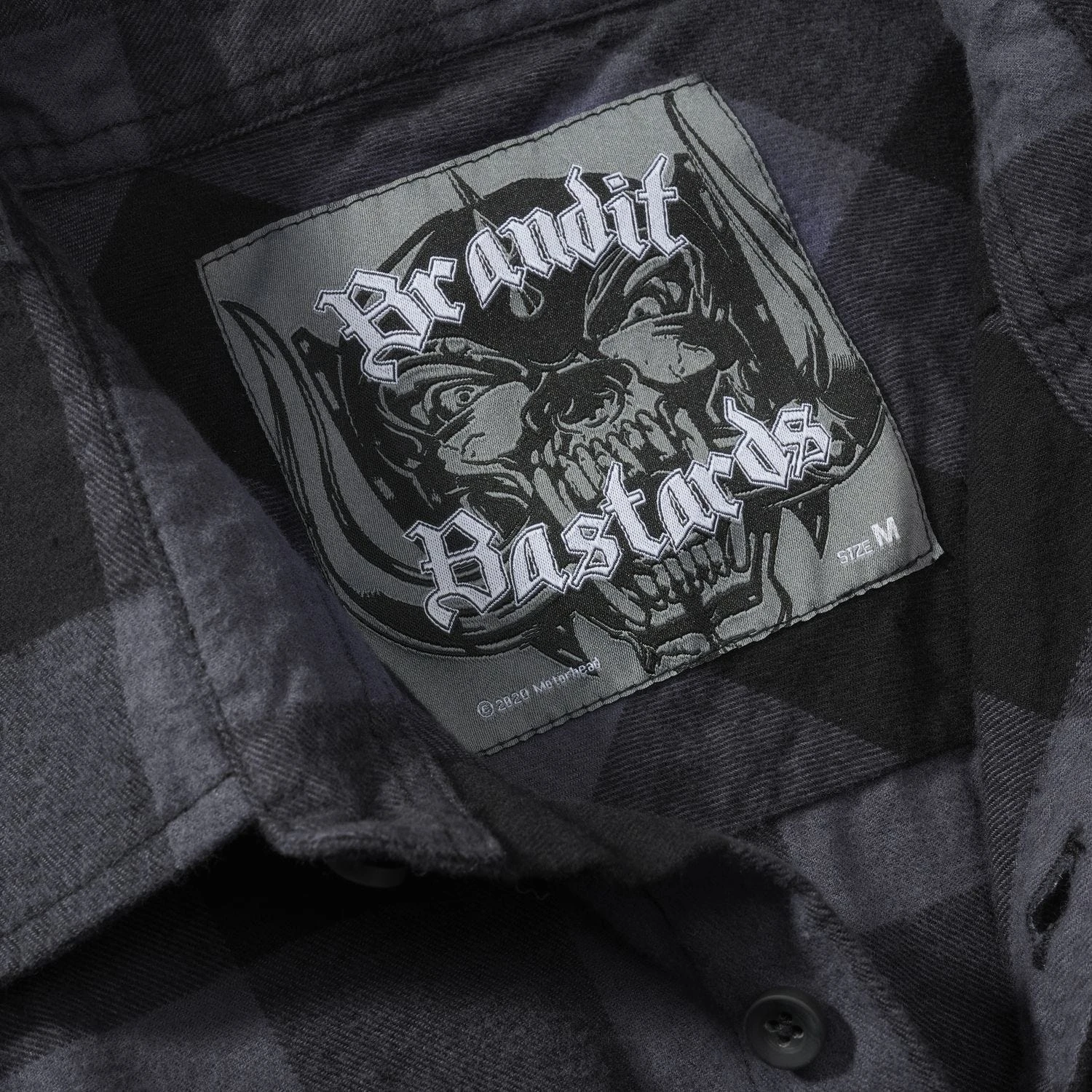 Brandit Motörhead Checkshirt Black-Gray 3 Brandit Motörhead Checkshirt Black-Gray - Image 3