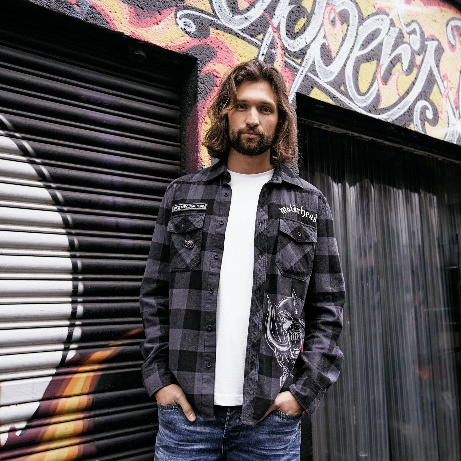 Brandit Motörhead Checkshirt Black-Gray 5 Brandit Motörhead Checkshirt Black-Gray - Image 5