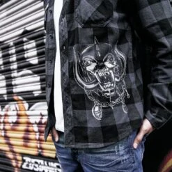 Brandit Motörhead Checkshirt Black-Gray 12 Brandit Motörhead Checkshirt Black-Gray -Condo Clothing Shop Brandit Motorhead Checkshirt Black Grey 6 2