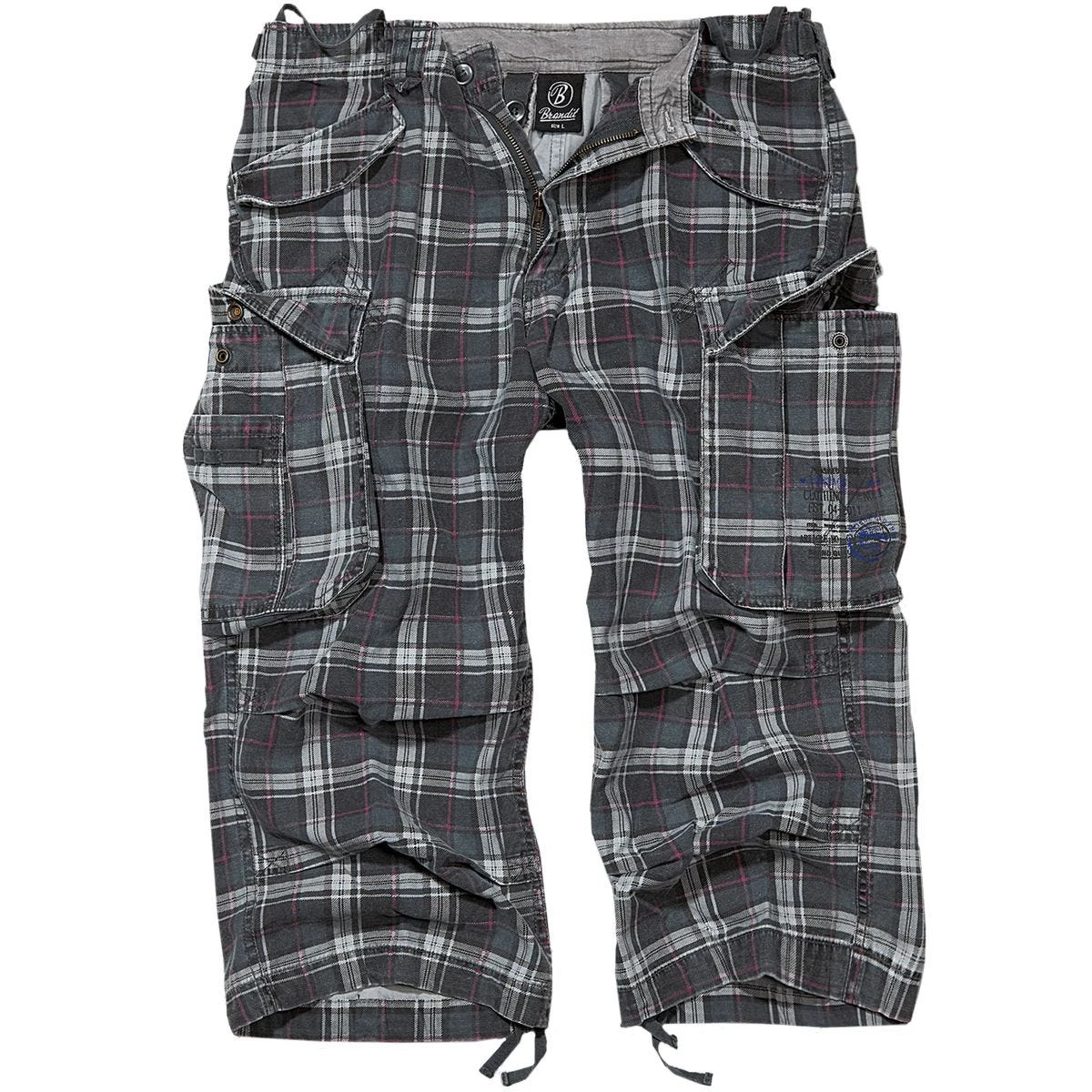 Brandit Industry Vintage 3/4 Shorts Dark Grey / Purple 1 Brandit Industry Vintage 3/4 Shorts Dark Grey / Purple