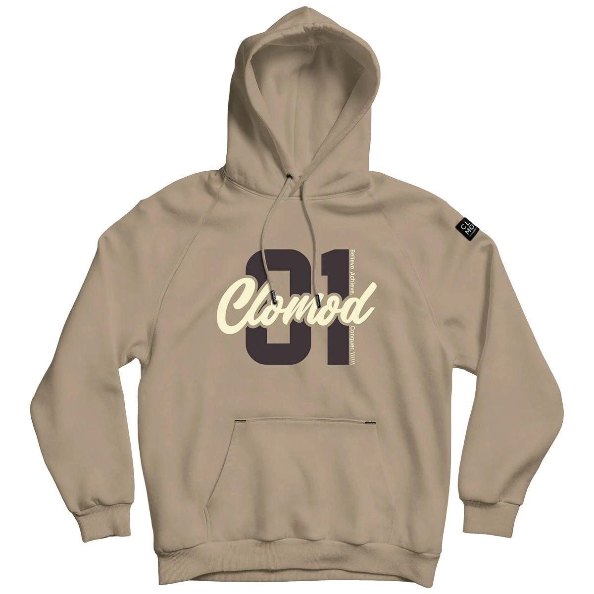 CLOMOD Hoodie "One" Tan Brown 1 CLOMOD Hoodie "One" Tan Brown