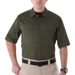 First Tactical Men's V2 Short Sleeve Tactical Shirt OD Green
