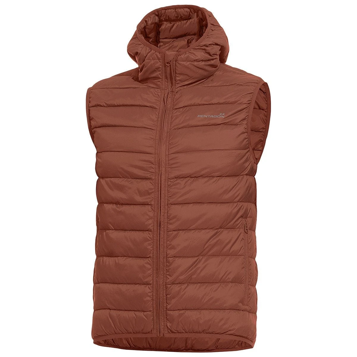 Pentagon Aurora Puffer Vest Maroon Red