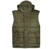 MFH Lined Vest With A Detachable Hood OD Green