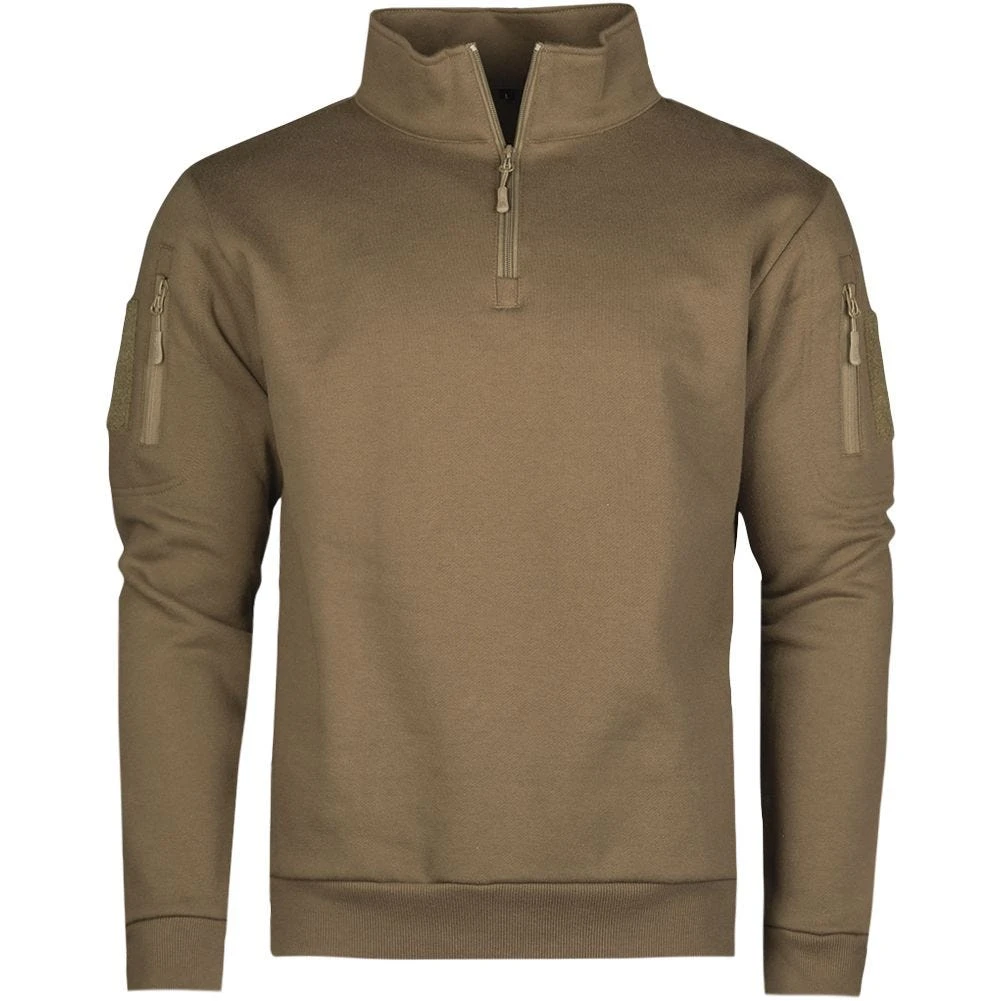 Mil-Tec Tactical Sweatshirt With Zipper Dark Coyote 1 Mil-Tec Tactical Sweatshirt With Zipper Dark Coyote