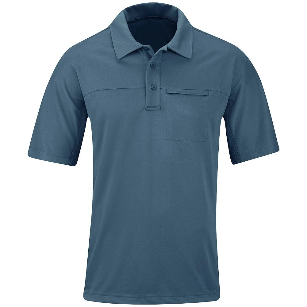 Propper Men's HLX Polo Short Sleeve Steel Blue 2 Propper Men's HLX Polo Short Sleeve Steel Blue - Image 2