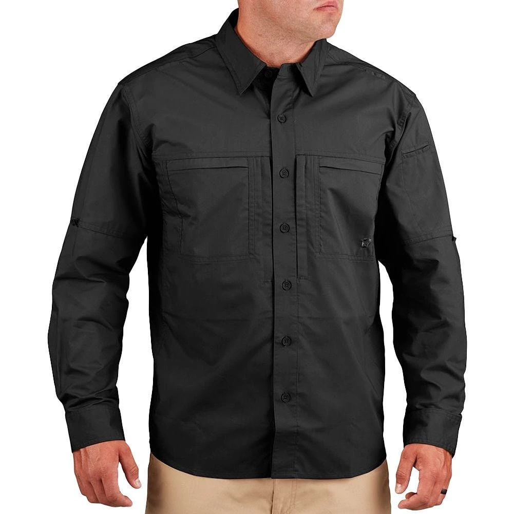 Propper Men's HLX Shirt Long Sleeve Black 3 Propper Men's HLX Shirt Long Sleeve Black - Image 3
