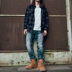 Brandit Check Shirt Black / Gray -Condo Clothing Shop brandit wear check shirt black grey 4