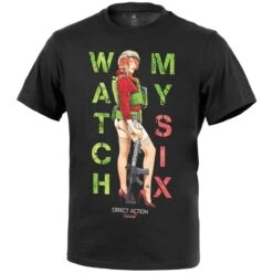 Direct Action Watch My Six T-shirt Black -Condo Clothing Shop direct action watch my six t shirt black 1 1