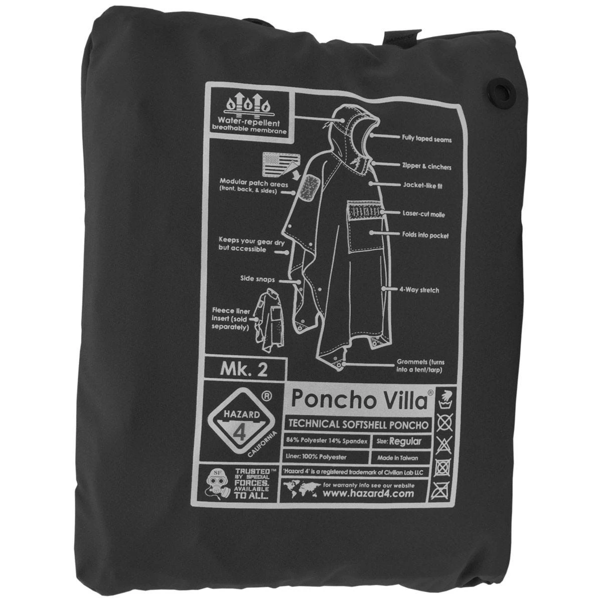 Hazard 4 Poncho Villa Technical Soft Shell Black 3 Hazard 4 Poncho Villa Technical Soft Shell Black - Image 3