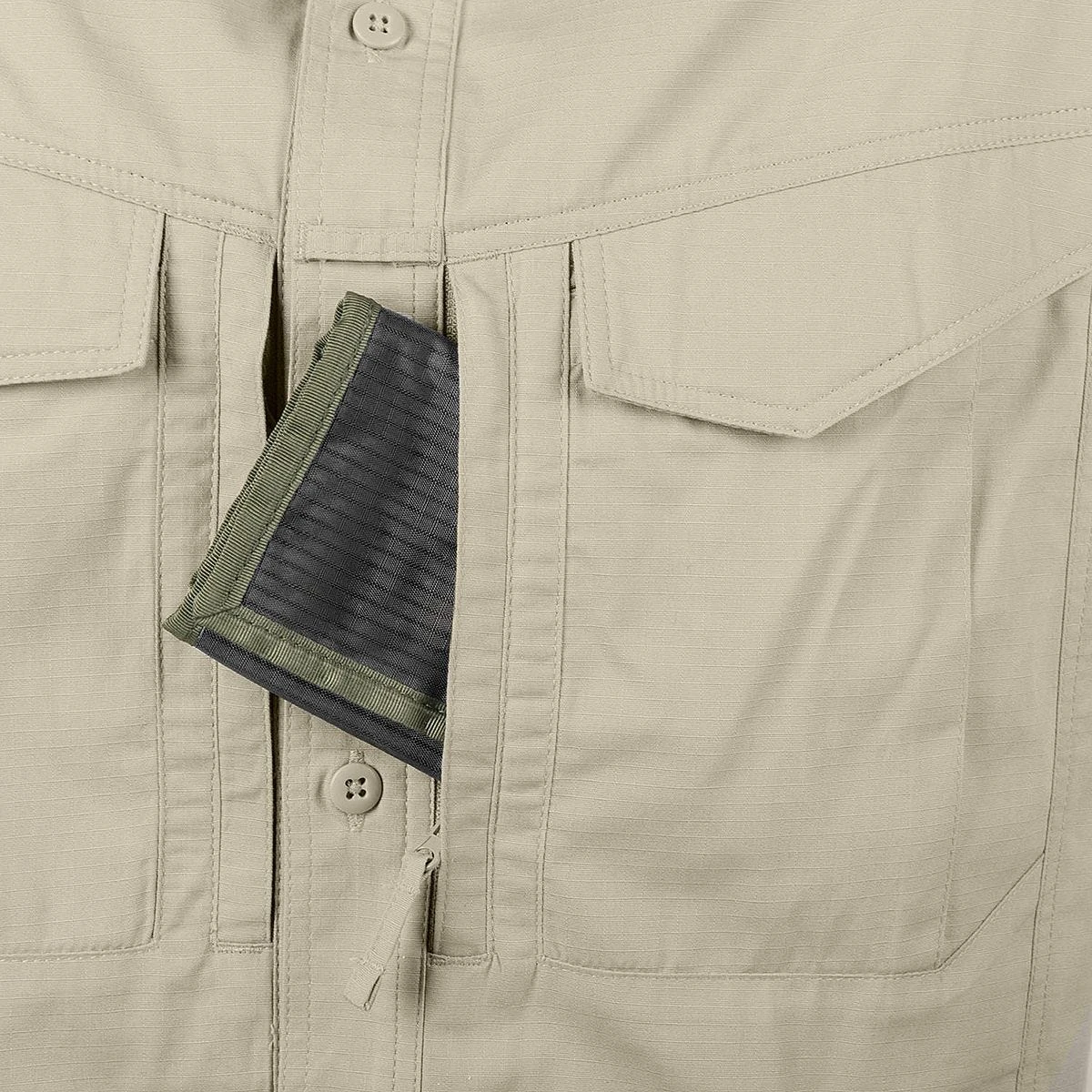 Helikon Defender Mk2 Long Sleeve Shirt Khaki 4 Helikon Defender Mk2 Long Sleeve Shirt Khaki - Image 4