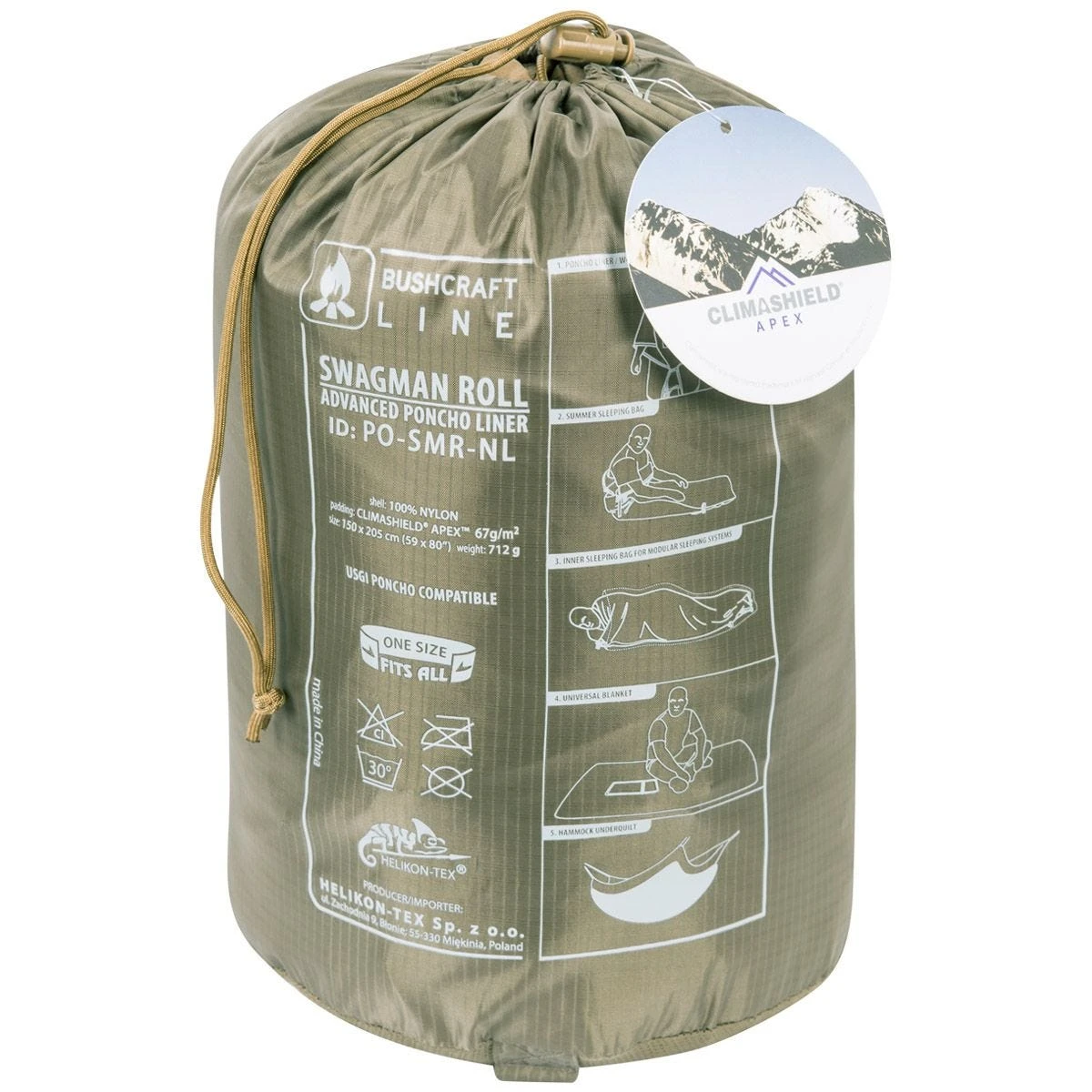 Helikon Swagman Roll Poncho Climashield Apex 67g Flecktarn 2 Helikon Swagman Roll Poncho Climashield Apex 67g Flecktarn - Image 2