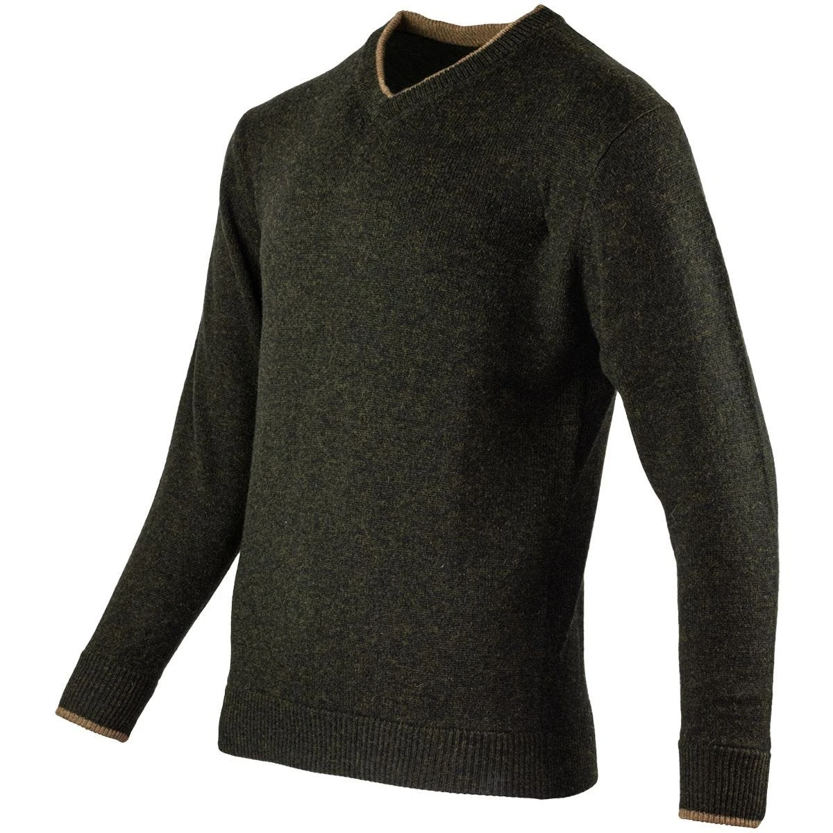 Jack Pyke Ashcombe V-Neck Pullover Dark Olive 1 Jack Pyke Ashcombe V-Neck Pullover Dark Olive