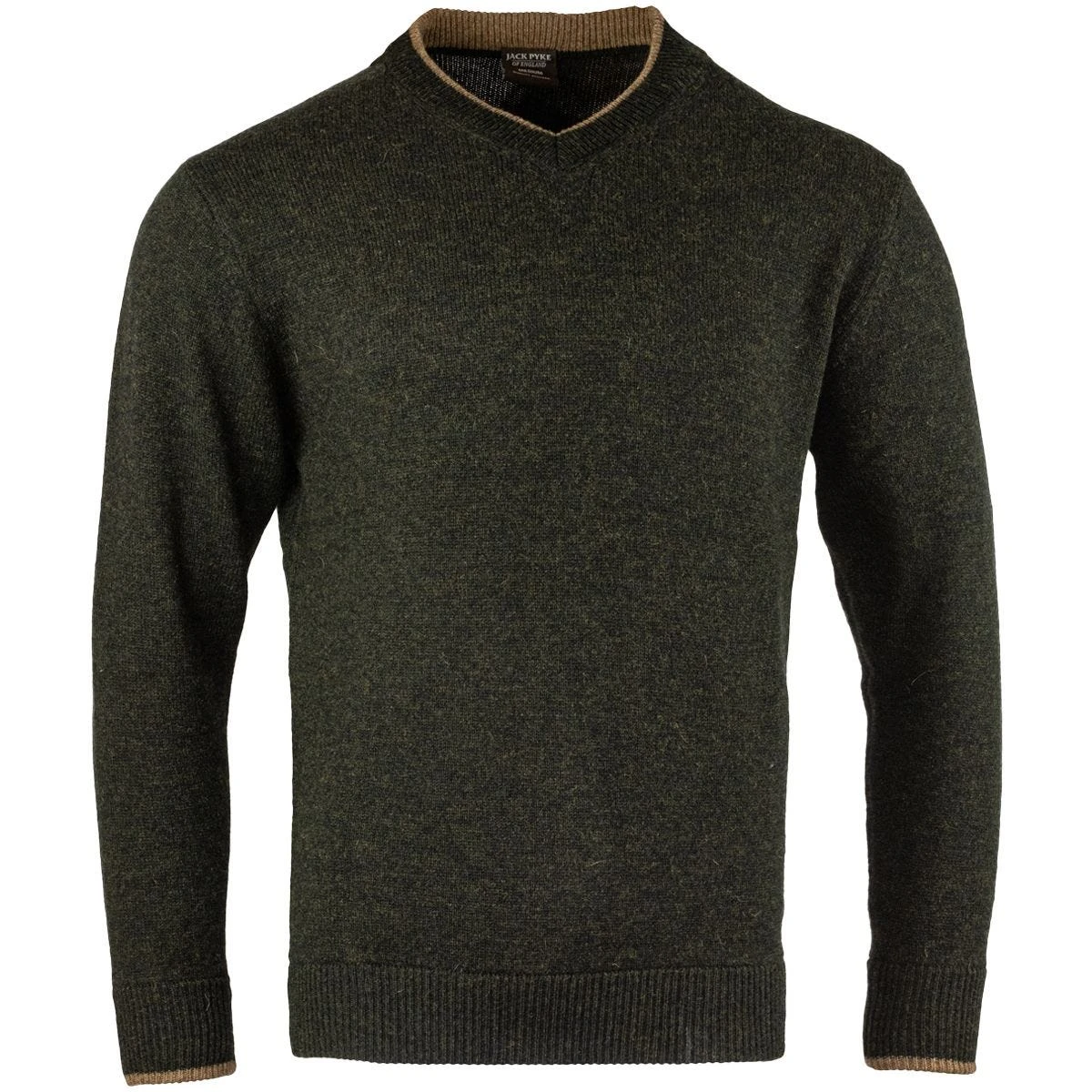 Jack Pyke Ashcombe V-Neck Pullover Dark Olive 2 Jack Pyke Ashcombe V-Neck Pullover Dark Olive - Image 2