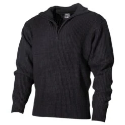 MFH Navy Sweater Acrylic Black