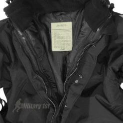 Mil-Tec ECWCS Jacket With Fleece Black -Condo Clothing Shop mil tec ecwcs jacket black 3 2