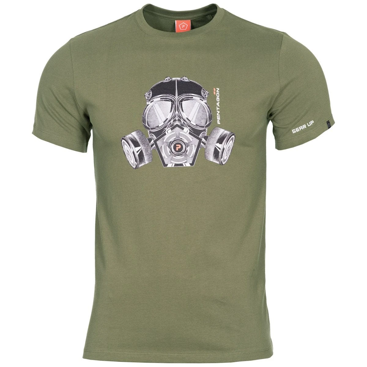 Pentagon Ageron Gas Mask T-Shirt Olive