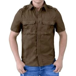 Condo Clothing Shop -Condo Clothing Shop surplus raw vintage shirt short brown 22 1
